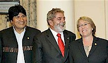 Il popolo boliviano ha accolto con affetto i presidenti di Cile e Brasile