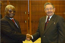 Ral Castro ha ricevuto il presidente del Mozambico