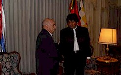 Evo Morales ha ricevuto Machado Ventura