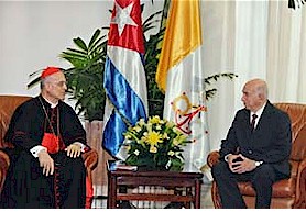 Il Vicepresidente Machado Ventura  ha ricevuto il  Cardinale Tarcisio Bertone