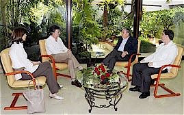 Raúl ha ricevuto il Presidente della Colombia