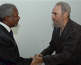 Fidel ha ricevuto Kofi Annan