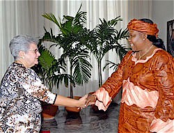 Gladys Bejerano ha ricevuto la Ministra della Presidenza della Guinea Bissau