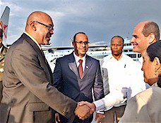 Il presidente del Suriname  stato ricevuto  dal viceministro degli Esteri Rogelio Sierra e da altri funzionari. Foto: Jos M. Correa