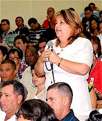 Nohema Daz MuozMayeln Ojeda ha parlato con  Machado Ventura delle mancanze dispetto dei contratti nella sfera dellallevamento dei suini, nel suo territorio. 