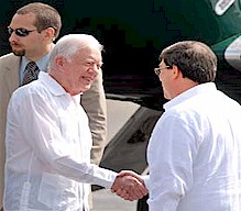 Il ministro delle Relazioni Estere di Cuba ha dato il benvenuto a Carter. Foto: Jorge Luis Gonzlez
