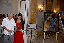 Ernesto Vera e Ana Beatriz hanno inaugurato la mostra che rester aperta al pubblico per quindici giorni. 