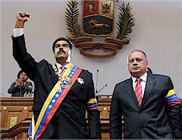 Il Presidente Incaricato del Venezuela, Nicols Maduro, e il presidente del Parlamento, Diosdado Cabello. Foto: Prensa Miraflores