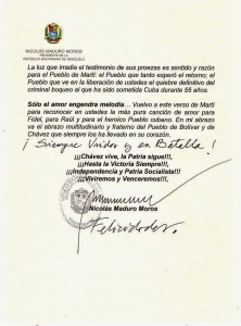 carta Maduro a los 5 Heroes pag 2